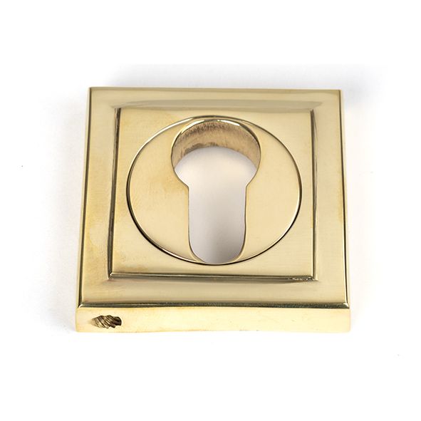 50595  53mm  Polished Brass  From The Anvil Round Euro Escutcheon [Square]
