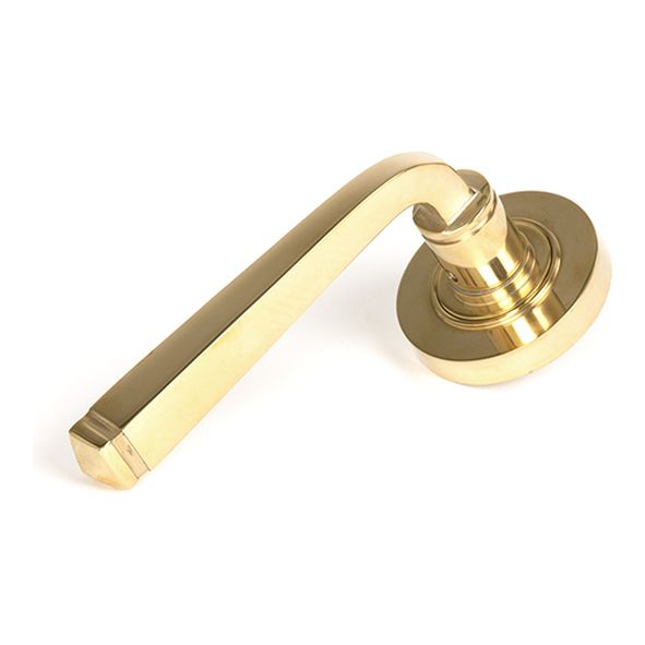 50597  53mm  Polished Brass  From The Anvil Avon Round Levers [Plain] - Unsprung