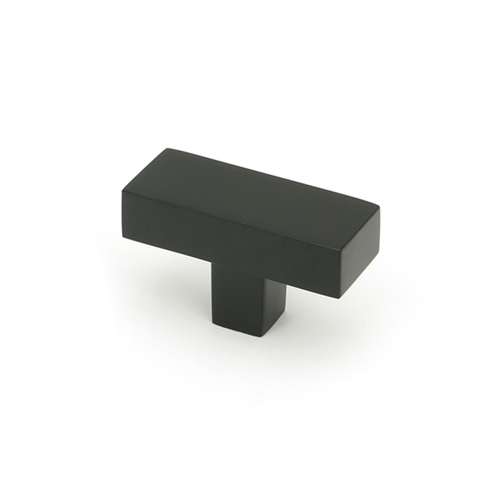 50735  50mm  Matt Black  From The Anvil Albers T-Bar Cabinet Knob