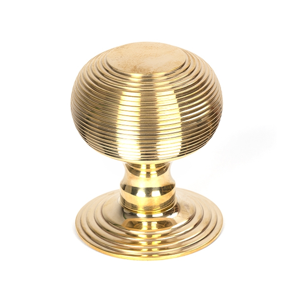 50839  80mm  Polished Brass  From The Anvil Beehive Centre Door Knob