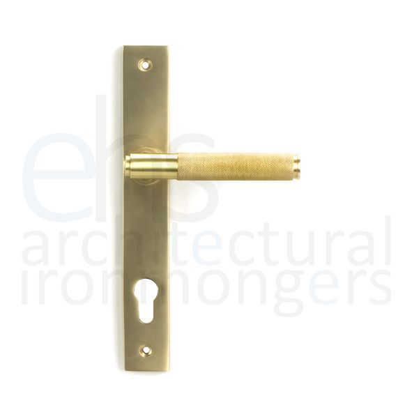 50841 • 242 x 36 x 13mm • Satin Brass • From The Anvil Brompton Slimline Lever Espag. Lock Set