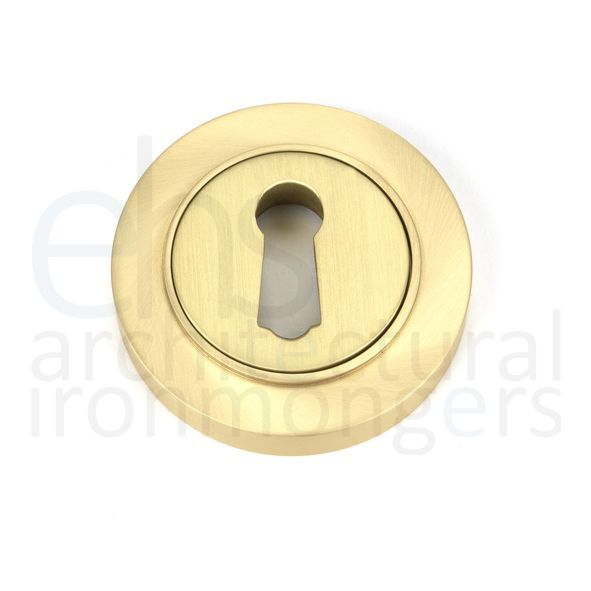 50872  53mm  Satin Brass  From The Anvil Round Escutcheon [Plain]
