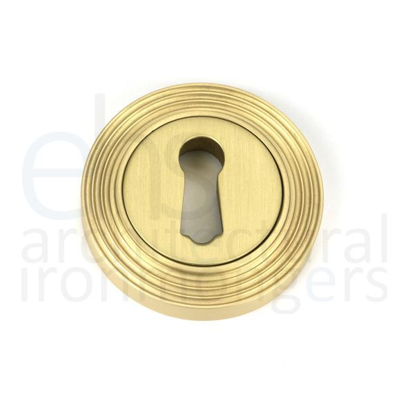 50874  53mm  Satin Brass  From The Anvil Round Escutcheon [Beehive]