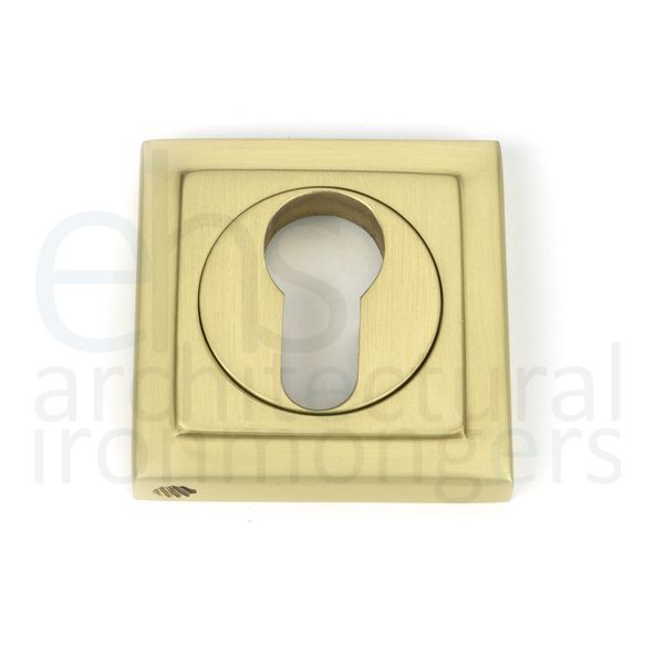 50879 • 53 x 53mm • Satin Brass • From The Anvil Round Euro Escutcheon [Square]