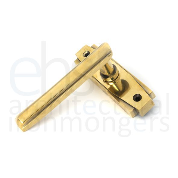 51192 • 125 x 36 x 14mm • Aged Brass • From The Anvil Art Deco Lever on Rose Set