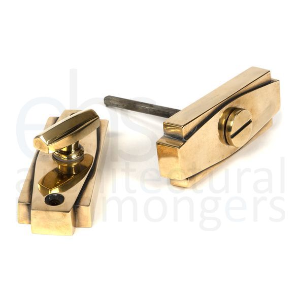 51204 • 100 x 36 x 14mm • Aged Brass • From The Anvil Art Deco Thumbturn