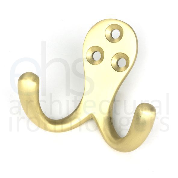 51304 • 41 x 24mm • Satin Brass • From The Anvil Celtic Double Robe Hook