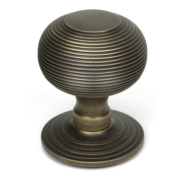 52161 � 80mm � Burnished Brass � From The Anvil Beehive Centre Door Knob