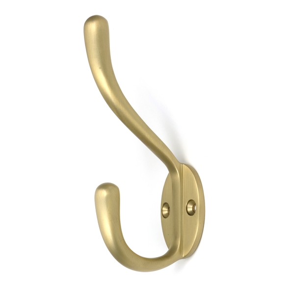 52223 � 135 x 54mm � Satin Brass � From The Anvil Newbury Hat & Coat Hook
