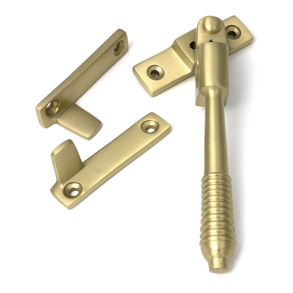 52322 � 149mm � Satin Brass � From The Anvil Night-Vent Locking Reeded Fastener