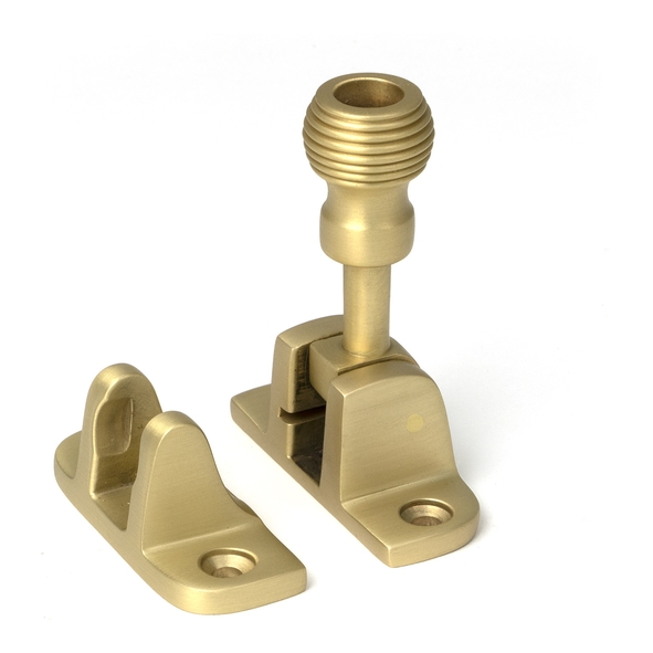 52347 � 55 x 21mm � Satin Brass � From The Anvil Beehive Brighton Fastener [Radiused]