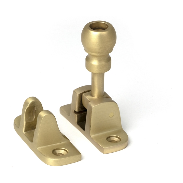 52348 � 55 x 21mm � Satin Brass � From The Anvil Mushroom Brighton Fastener [Radiused]