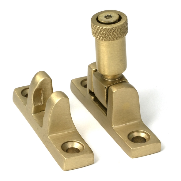 52353 � 55 x 14mm � Satin Brass � From The Anvil Brompton Brighton Fastener - Narrow [Square]