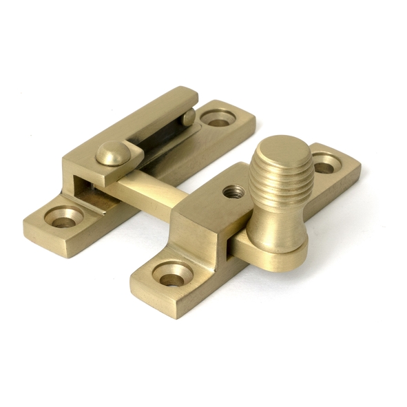 52363 � 64 x 13mm � Satin Brass � From The Anvil Beehive Quadrant Fastener - Narrow