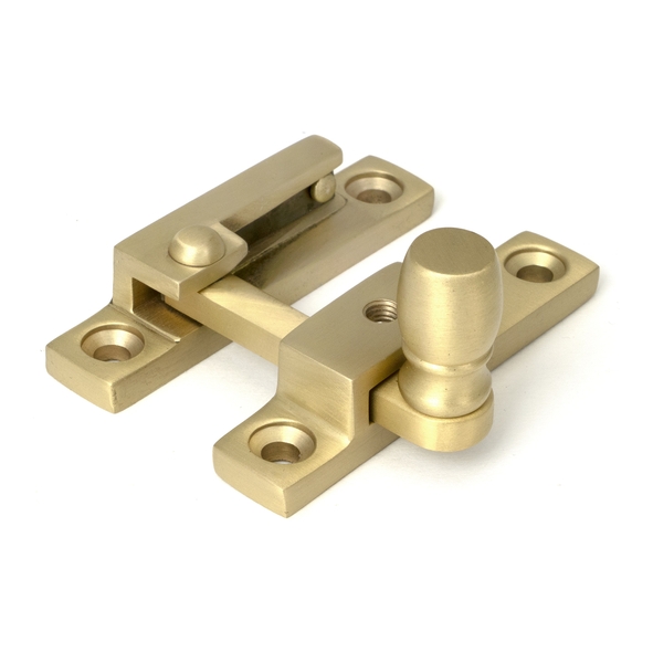 52364 � 64 x 13mm � Satin Brass � From The Anvil Mushroom Quadrant Fastener - Narrow