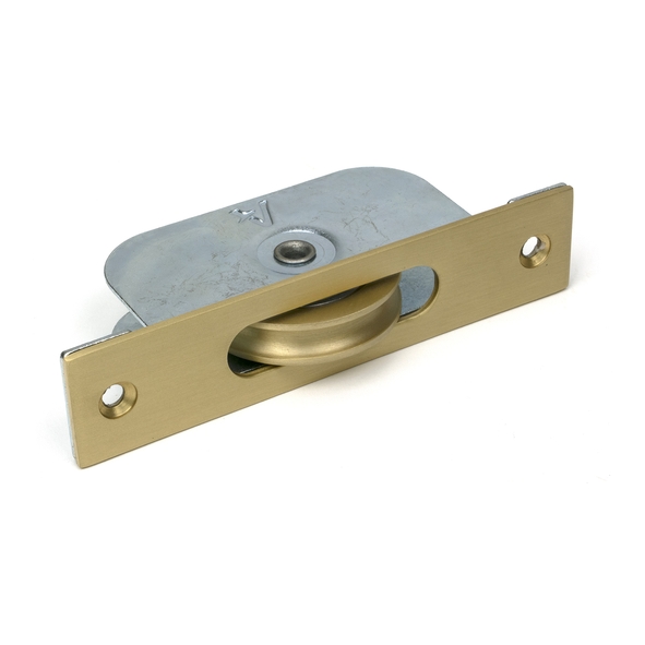 52387 � 119 x 26mm � Satin Brass � From The Anvil Square Sash Pulley 75kg