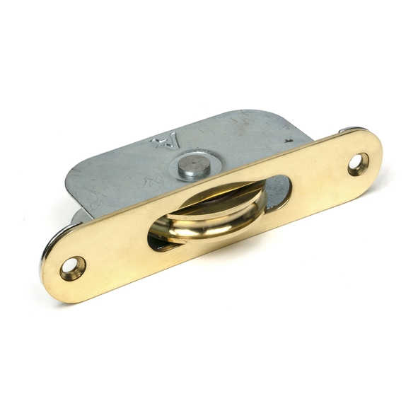 52389 � 119 x 26mm � Polished Brass � From The Anvil Radiused Sash Pulley 75kg