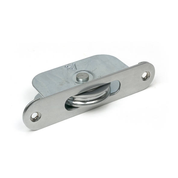 52390 � 119 x 26mm � Satin Chrome � From The Anvil Radiused Sash Pulley 75kg