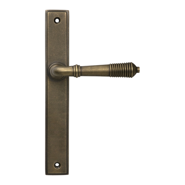 52426 � 244 x 36 x 13mm � Burnished Brass � From The Anvil Reeded Slim Latch Set