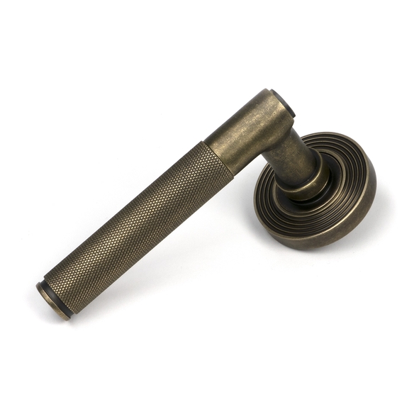 52435 � 53 x 8mm � Burnished Brass � From The Anvil Brompton Lever on Rose [Beehive]