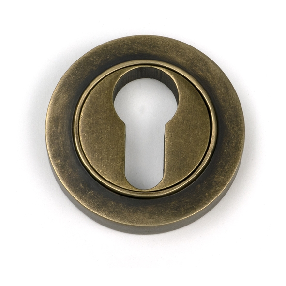 52447 � 53mm � Burnished Brass � From The Anvil Round Euro Escutcheon [Plain]