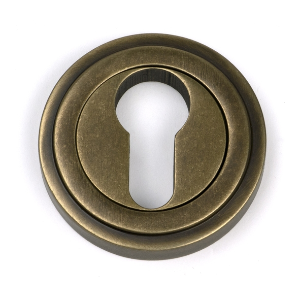 52448 � 53mm � Burnished Brass � From The Anvil Round Euro Escutcheon [Art Deco]