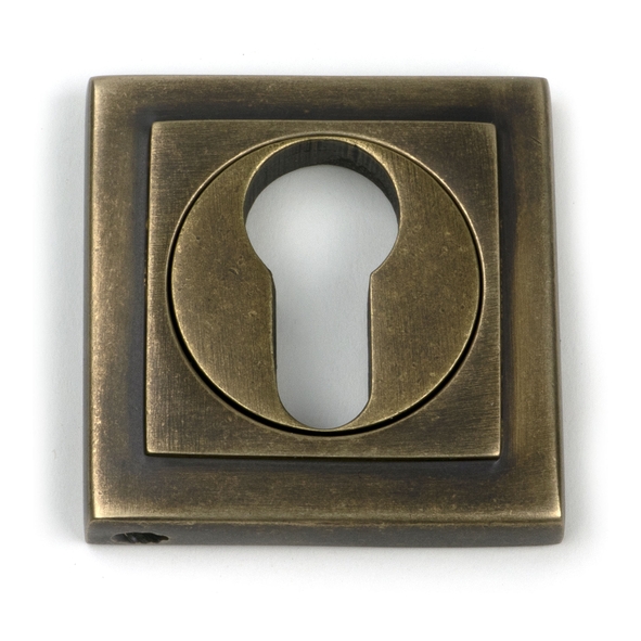 52450 � 53 x 53mm � Burnished Brass � From The Anvil Euro Escutcheon [Square]