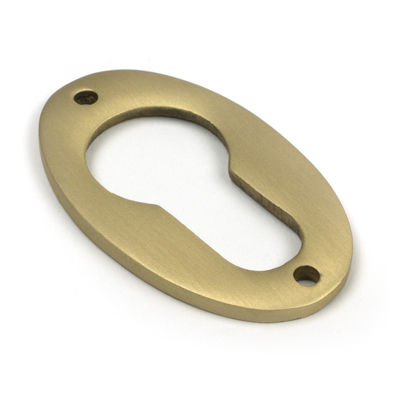 52458 � 51 x 31mm � Satin Brass � From The Anvil Oval Euro Escutcheon