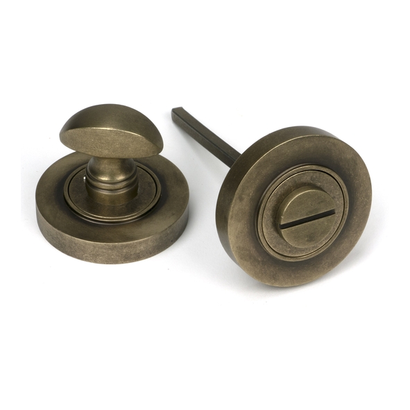 52464 � 53 x 8mm � Burnished Brass � From The Anvil Round Thumbturn [Plain]