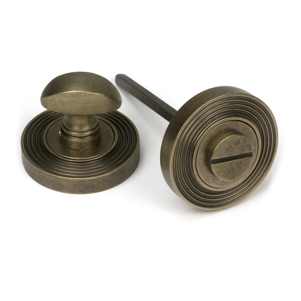 52466 � 53 x 8mm � Burnished Brass � From The Anvil Round Thumbturn [Beehive]