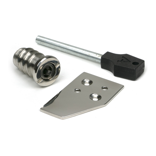 52474 � 28 x 16mm � Polished Stainless [316] � From The Anvil Keyed Flush Sash Stop