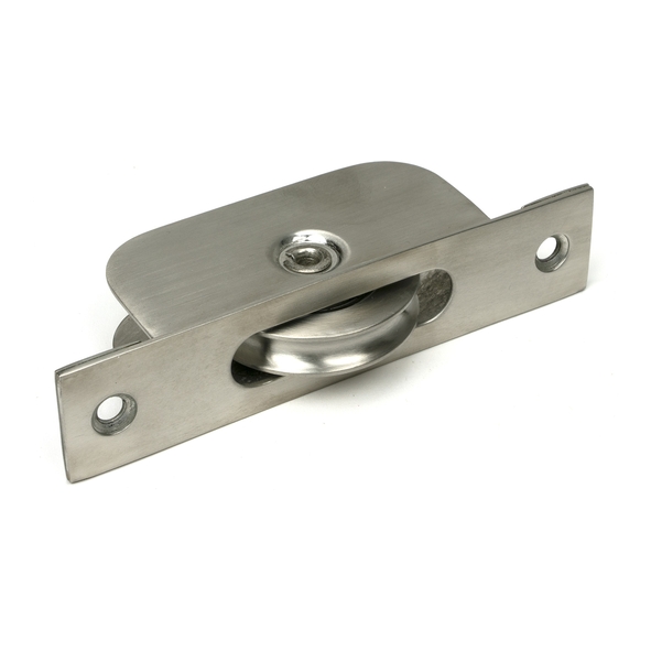 52480 � 119 x 26mm � Satin Stainless [316] � From The Anvil Square Sash Pulley 75kg
