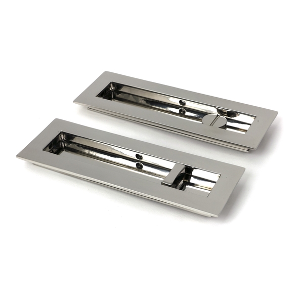 52501 � 175mm � Polished Stainless [316] � From The Anvil Plain Rectangular Pull - Privacy Set