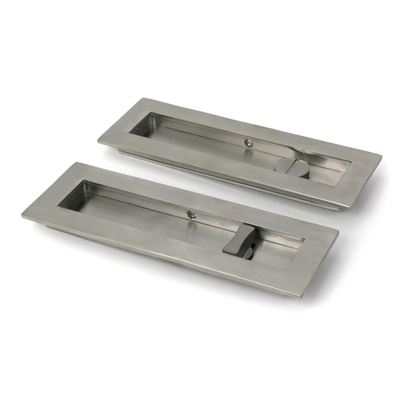 52502 � 175mm � Satin Stainless [316] � From The Anvil Plain Rectangular Pull - Privacy Set