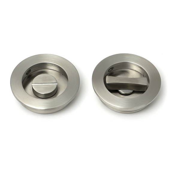 52518 � 60mm � Satin Stainless [316] � From The Anvil Plain Round Pull - Privacy Set