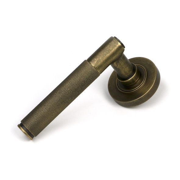 52636 � 53 x 8mm � Burnished Brass � From The Anvil Brompton Lever on Rose [Plain] - Unsprung
