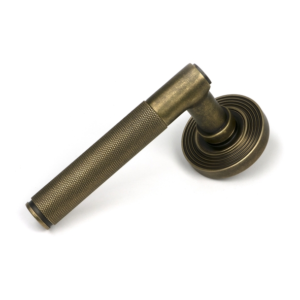 52638 � 53 x 8mm � Burnished Brass � From The Anvil Brompton Lever on Rose [Beehive] - Unsprung