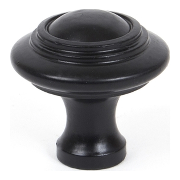 83513  38mm  Black  From The Anvil Ringed Cabinet Knob - Large