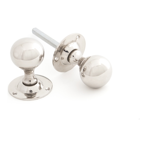 83632 • 45mm • Polished Nickel • From The Anvil Ball Mortice Knob Set