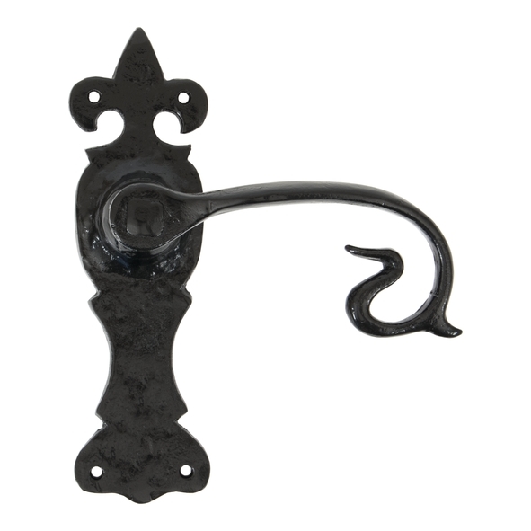 83694 • 165 x 51 x 5mm • Black • From The Anvil Curly Lever Latch Set