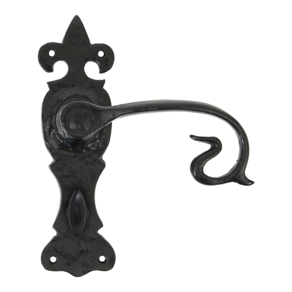 83695  165 x 51 x 5mm  Black  From The Anvil Curly Lever Bathroom Set
