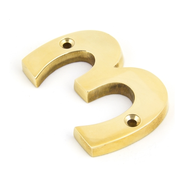83713  78mm  Polished Brass  From The Anvil Numeral 3