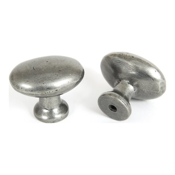 83787 • 40 x 30mm • Pewter Patina • From The Anvil Oval Cabinet Knob