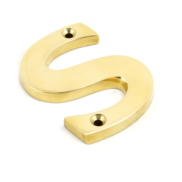 83801S • 78mm • Polished Brass • From The Anvil Letter S