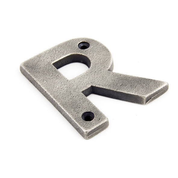 83803R  78mm  Antique Pewter  From The Anvil Letter R