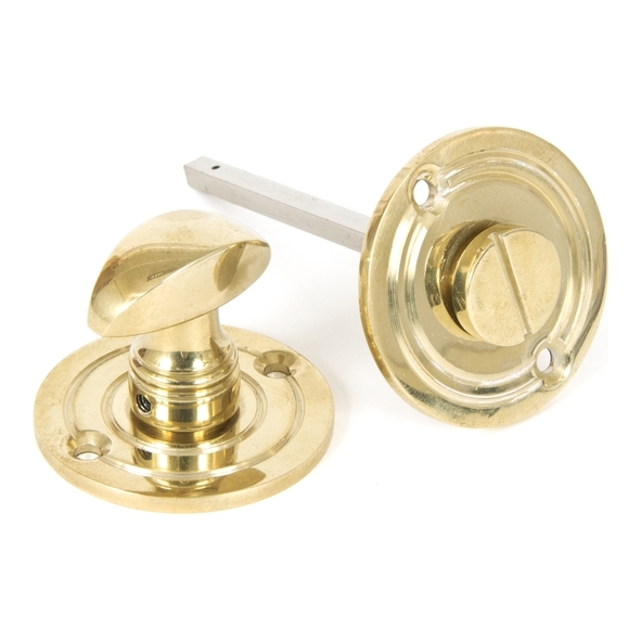 83825 • 50 x 3mm • Polished Brass • From The Anvil Round Bathroom Thumbturn
