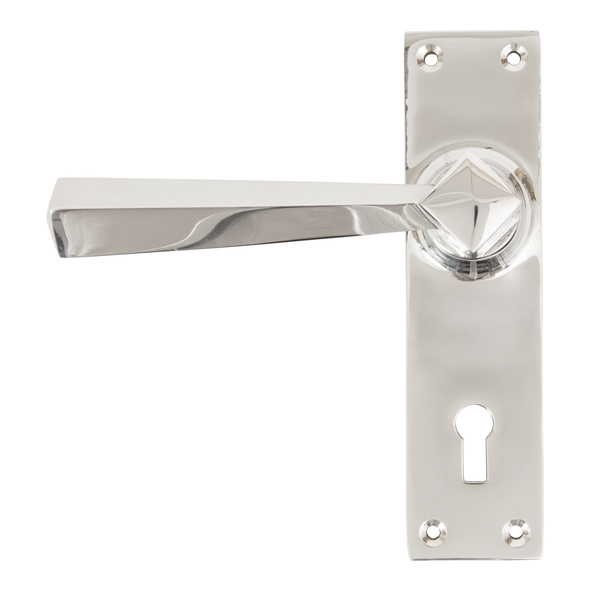 83830 • 148 x 39 x 8mm • Polished Chrome • From The Anvil Straight Lever Lock Set