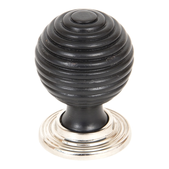 83870 • 38mm Ø • Ebony & Polished Nickel • From The Anvil Beehive Cabinet Knob