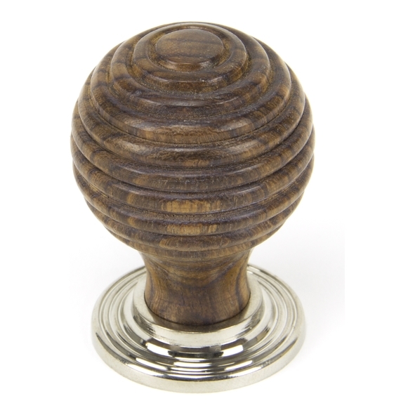 83873 • 35mm Ø • Rosewood & Polished Nickel • From The Anvil Beehive Cabinet Knob