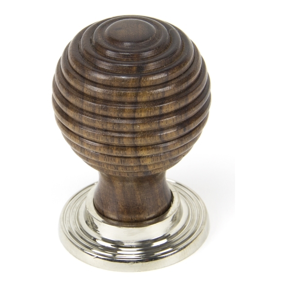 83874 • 38mm Ø • Rosewood & Polished Nickel • From The Anvil Beehive Cabinet Knob